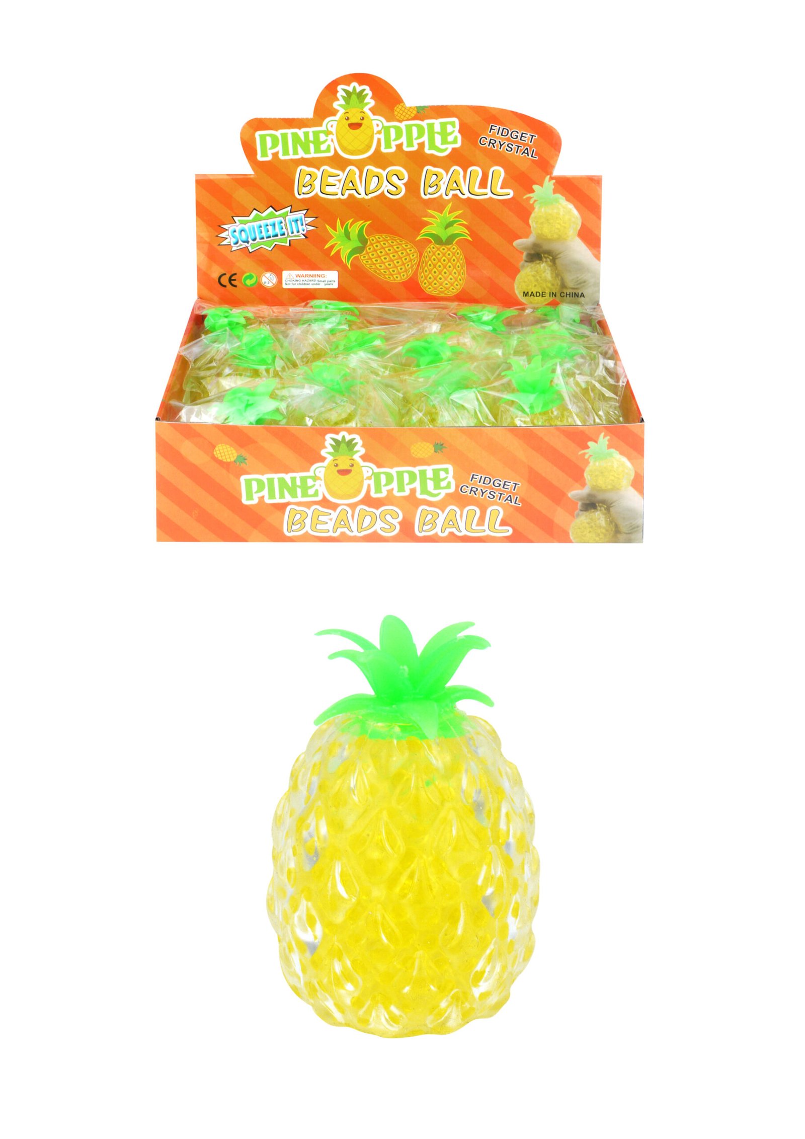 SQUEEZE PINEAPPLE W/BEADS11CM