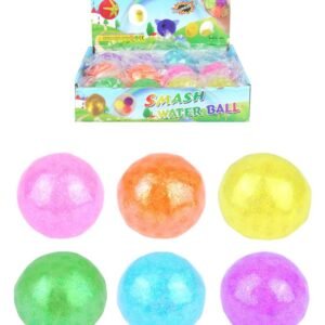 SQUEEZE GLITTER BALL 5 CM 6 ASTD COLS