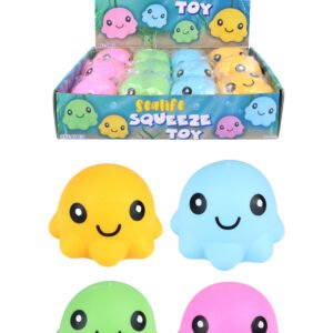SQUEEZE OCTOPUS 8.5CM 4 ASTD COLS