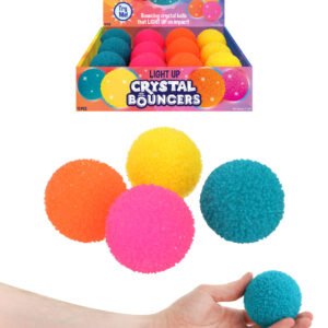 BALL SPARKLE W/LIGHT 6.5CM 4 ASTD COLS