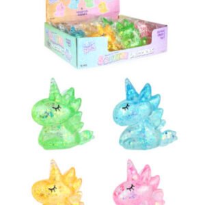 SQUEEZE UNICORN W/SUGAR & SPARKLE 10CM 4
