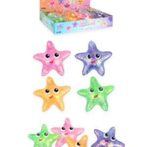 SQUEEZE STARFISH W/SUGAR & SPARKLE 10CM 4