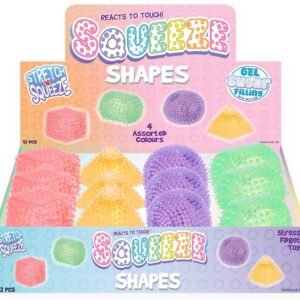 SQUEEZE BOBBLY SHAPES W/SUGAR 6.5 CM 4 ASTD COLS