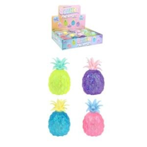 SQUEEZE PINEAPPLE W/SUGAR 9CM 4 ASTD COLS