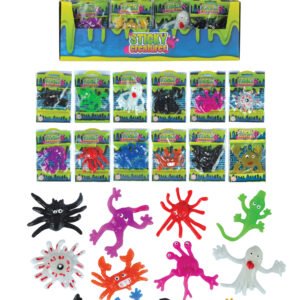 STICKY CREATURES 9-11CM 12 DESIGNS ASTD COLS