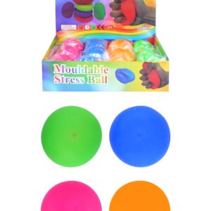 BALL STRESS STRETCHY 7CM 4 ASTD COLS
