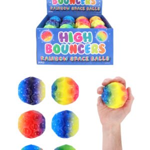 BALL HIGH BOUNCE 7CM RAINBOW SPACE